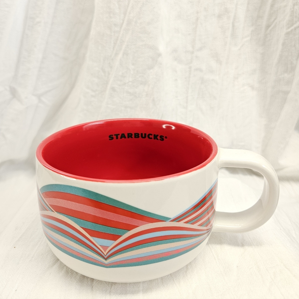 Starbucks Red Candy Twist Mug 16 oz festive holiday candies, Christmas 2024 NWOT